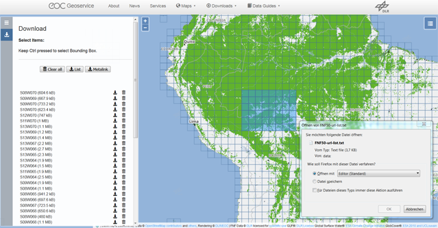 Geoservice save file list
